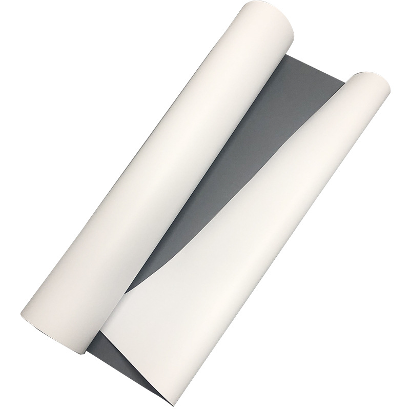 热销展架PVC户外喷绘遮光灰背易拉宝弱溶剂PVC纸广告牌宣传栏招牌