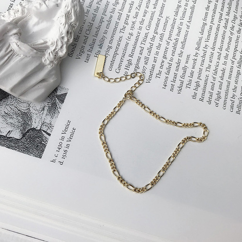New light luxury accessories s925 sterling silver jewelry fashion trend versatile gold bracelet women cross-border direct sales