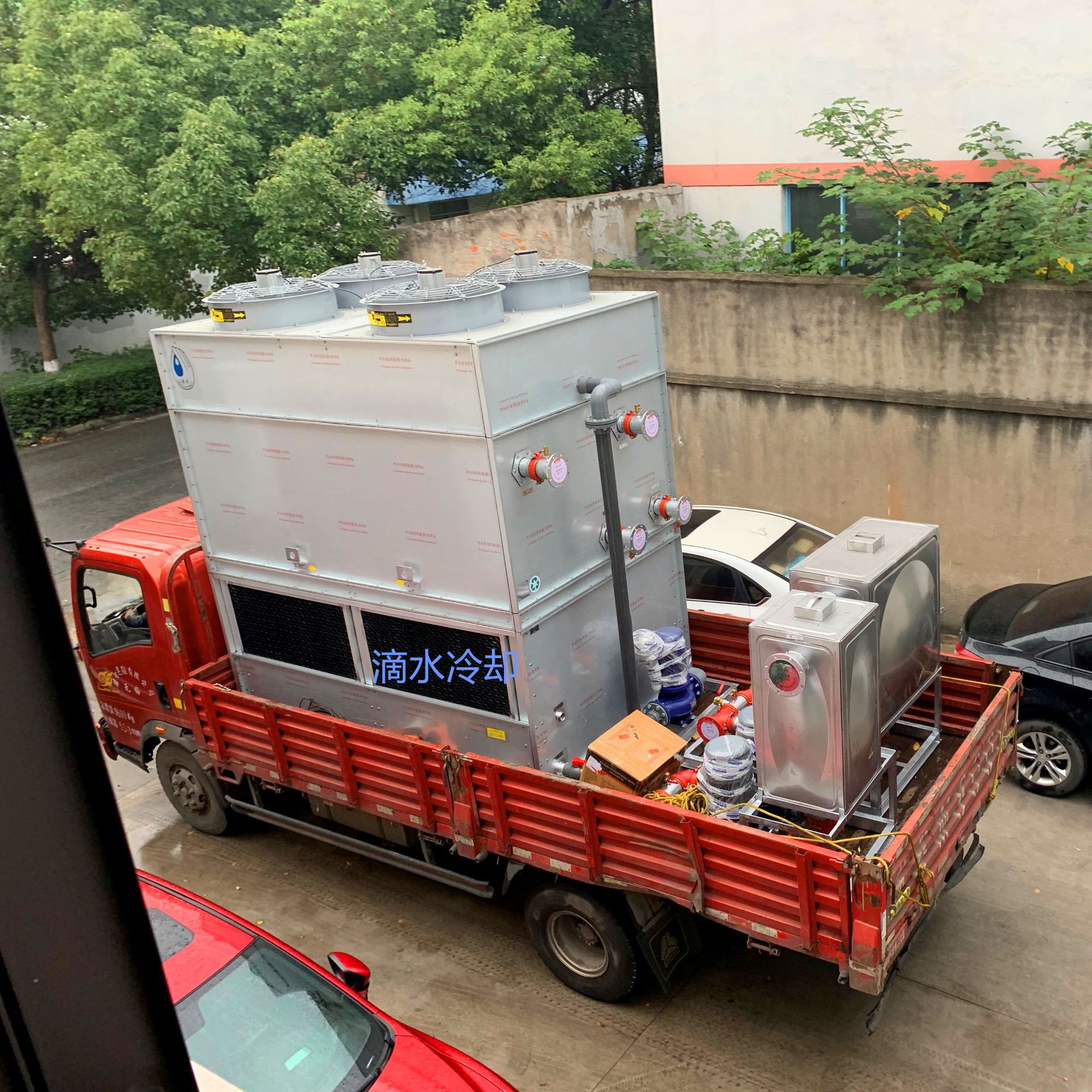 逆流式闭式冷却塔 低噪音降温工业设备304玻璃不锈钢方形冷却水塔