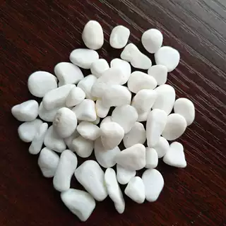出售花盆庭院装饰用小白石头 雪花白沙子 雪花白卵石多肉铺面