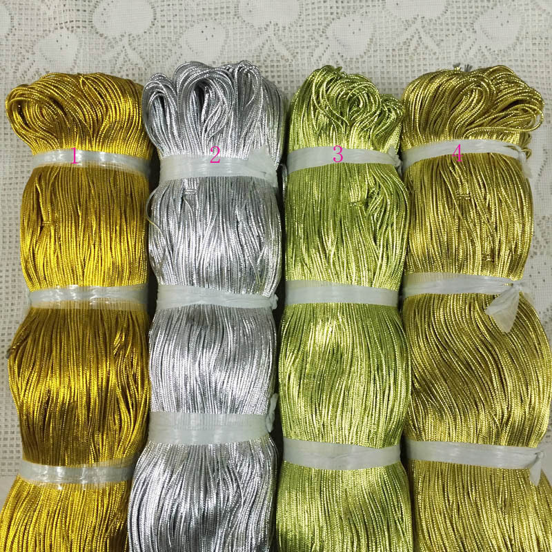 1.5mm金色无弹力线绳饰品装饰吊卡工艺绳包装礼盒辅料金丝线圆绳