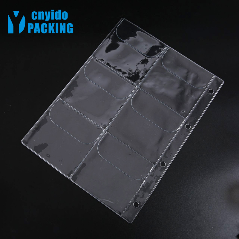 Customized Loose-Leaf Pvc Transparent Storage Bag 6 Compartments A4 Sample Soft Bag Plastic Packaging with Binding Hole Bag Factory