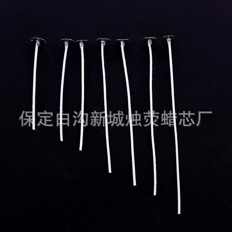 Núcleo de cera hecho a mano de bricolaje núcleo de cera 100 piezas wick2.6cm-20cm sin humo de algodón puro núcleo de vela