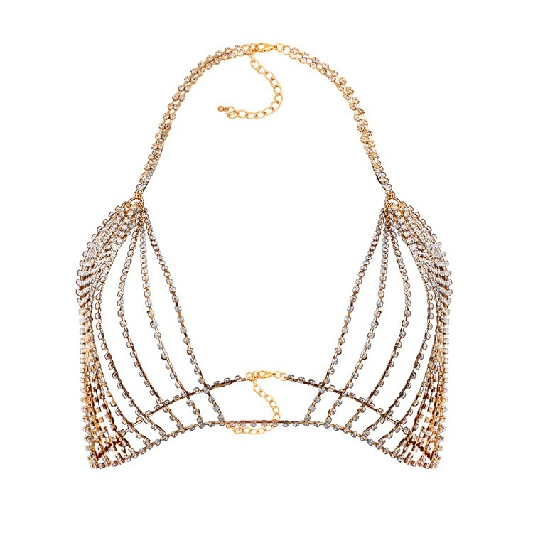 Golden multicoloured bra, European style