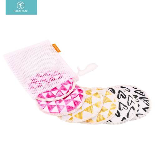 Anti-overflow nursing pads Happyflute Mom 3-layer washable bamboo fiber nursing pads nursing pads