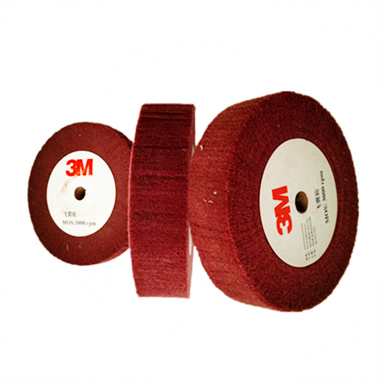 7447红色飞翼轮 木芯纤维抛光轮 150*50*20百洁布红飞翼轮供应