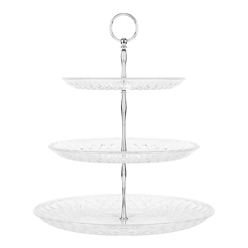 De estilo europeo de tres capas placa de la torta Hotel KTV plato de fruta sala de estar plato de fruta seca mesa de postre bandeja de postre de té