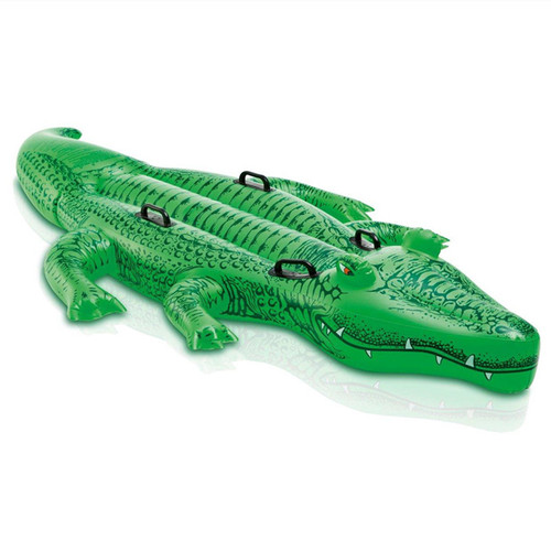 INTEX 58562 Large Crocodile Riding Water Inflatable Float Bed 58546 Small Crocodile Riding Raft Swimming