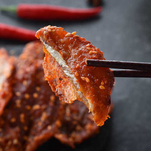 Beibu Gulf of Guangxi Hongnian Fish Dried 500g Seafood Dry Fish Slices with Spicy Honey Sauce Ready-to-Eat Fish Snacks Spring Festival Specialty