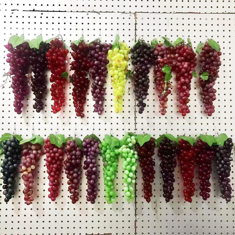 [Factory Supply] Simulation Fruit Grape String Plastic Fake Grape with Frost Raise Shooting Props Rattan Decoration