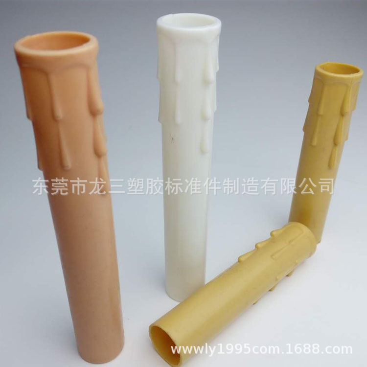 Guangdong Dongguan Longsan piezas de plástico estándar suministro de la fábrica de material PP tubo de vela lágrima 25*85 tubo de vela amarilla