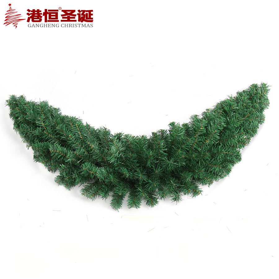 Adornos Navideños Transfronterizos de 90/120/150 cm, Luna Creciente Blanca y Verde, Adornos Colgantes de Ratán de PVC