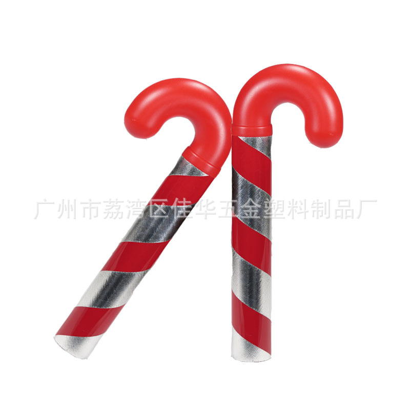 工厂供应圣诞节拐杖塑料糖果拐杖管40/45mm/51.6mm圣诞元素塑料瓶