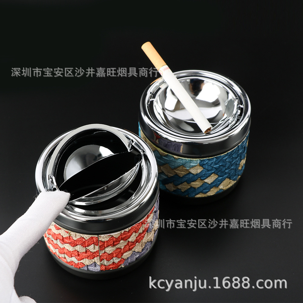 (2개) 간단한 홈 재떨이 대용량 재떨이 창조적 인 재떨이 패션 격자 무늬 데스크탑 재떨이 836BF