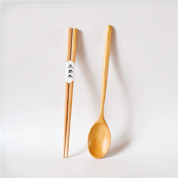Travel Wooden Spoon & Chopsticks Set, Handcrafted Lacquerware, 23.5×4 cm, Portable Gift