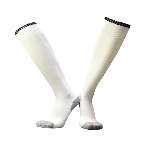 Direct Manufacturer Sales Children's Soccer Socks with Thick Terry Sole Long Socks Adult Sports Plain Color Socks for Men and Women Training Socks