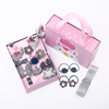 Children's hairgrip, set with bow, hair accessory, hairpins