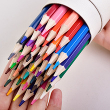 得力彩色铅笔 中小学生美术绘图画画填色专用12色筒