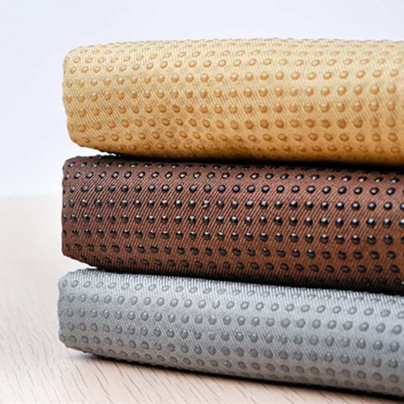 面料加工华达呢 黑白防滑布料 小批 止滑布 点滴胶面料 塑胶面料