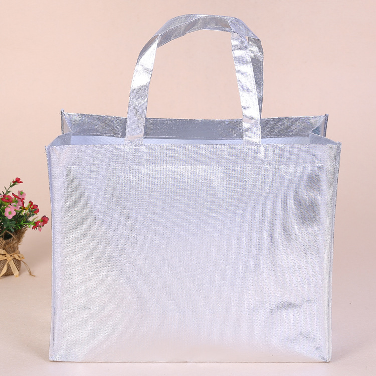 镭射覆膜无纺布袋定做无纺布腹膜袋定制购物袋手提袋广告袋印logo