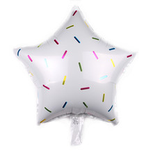 新款18寸糖果五角星气球印花五角星铝膜气球派对装饰用品批发