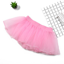 儿童舞蹈服装表演半身纱裙三层蓬蓬裙女童演出服宝宝四层裙子批发