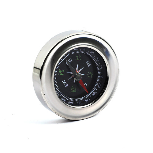 60mm stainless steel Chinese compass English north needle Outdoor equipment teaching supplies manufacturer direct sales gift
