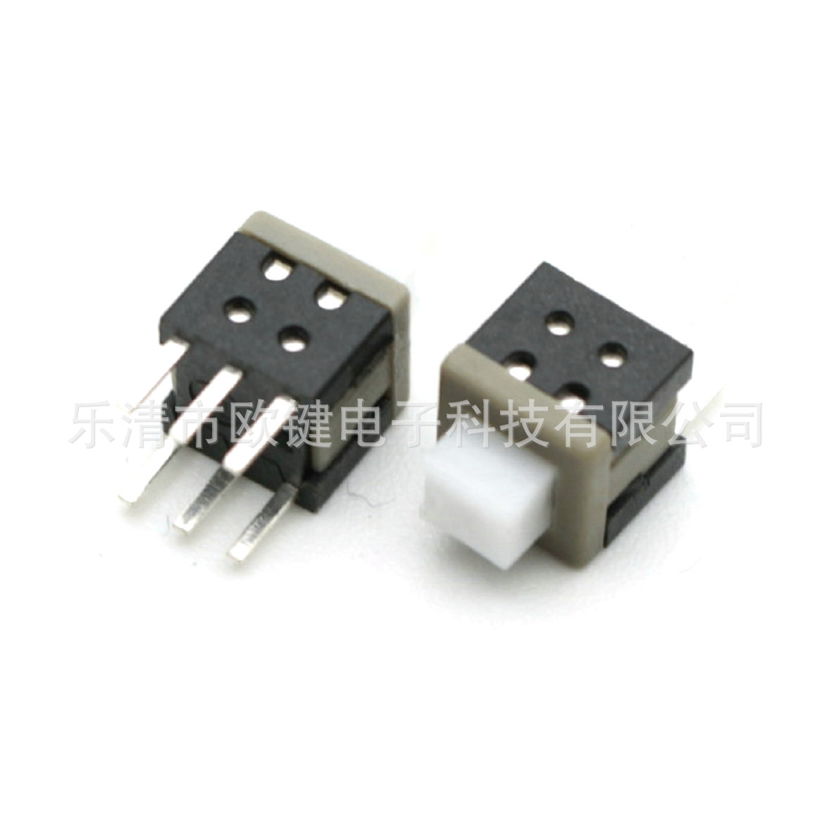 5.8*5.8自锁开关 双排复位常开6脚立式按钮开关