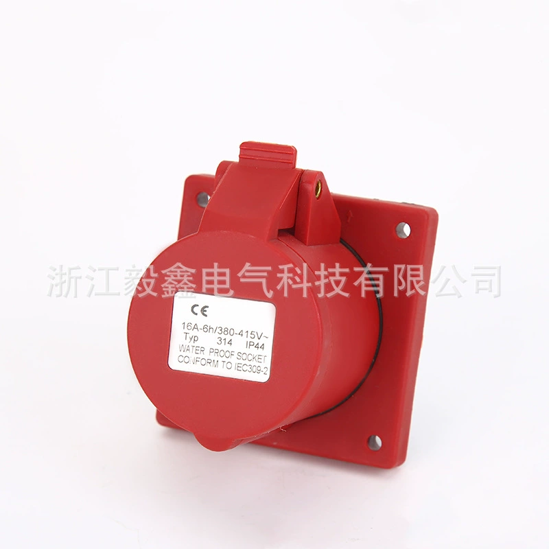 4-коре 16А скрыло стенную розетку ИП44314Н промышленной Прямой фабрики гнезда европейского стандарта гнезда водоустойчивой сразу