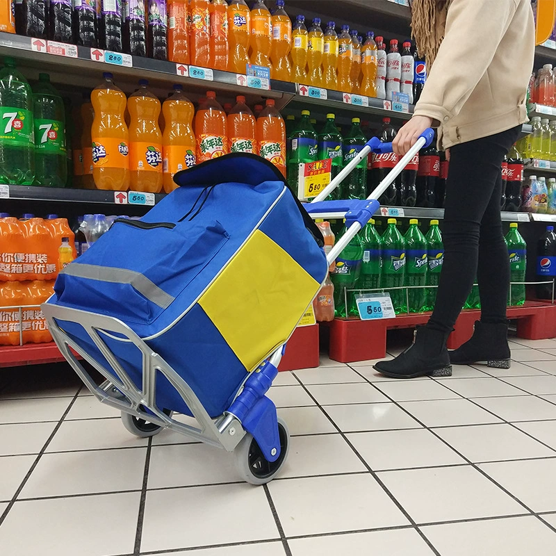 Складная тележка для багажа из алюминиевого сплава Портативная тележка Складная тележка Грузовик King Cart для покупки овощей Маленькая тележка с прицепом