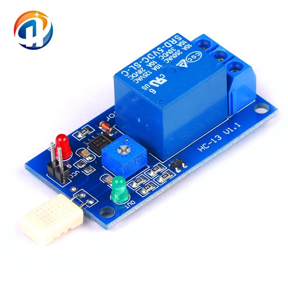 5V 湿敏开关继电器模块 湿度 控制板 湿度传感器 灵敏度可调