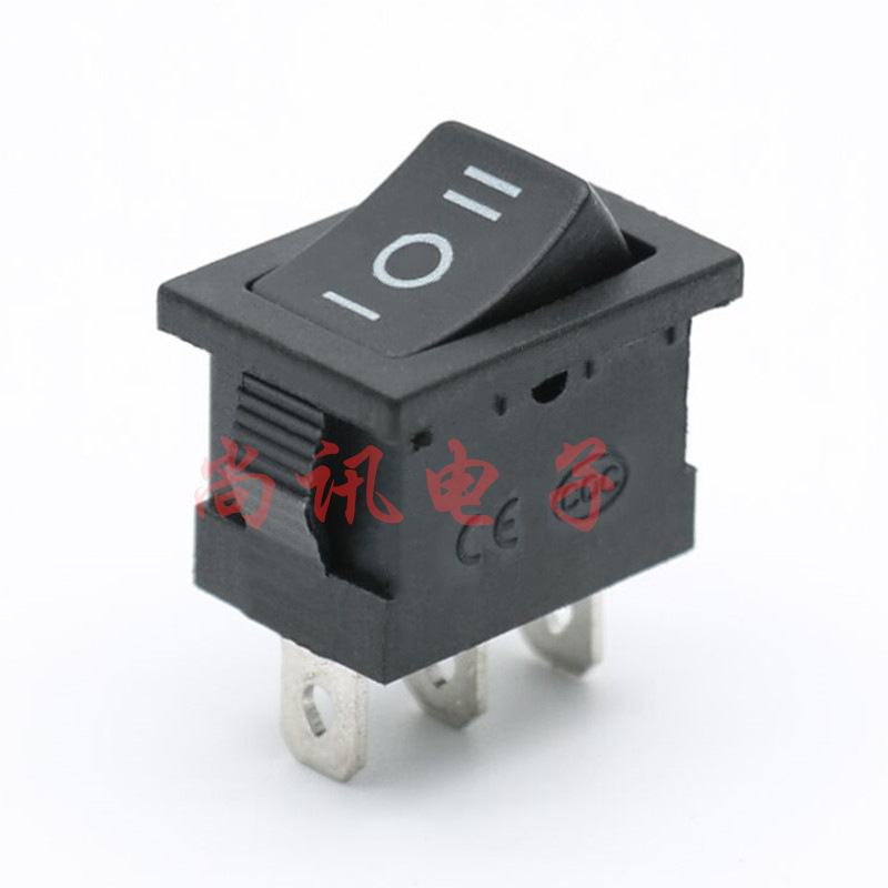 船型开关 三档 三位船形翘板开关15*21三脚三3档船型开关切换开关