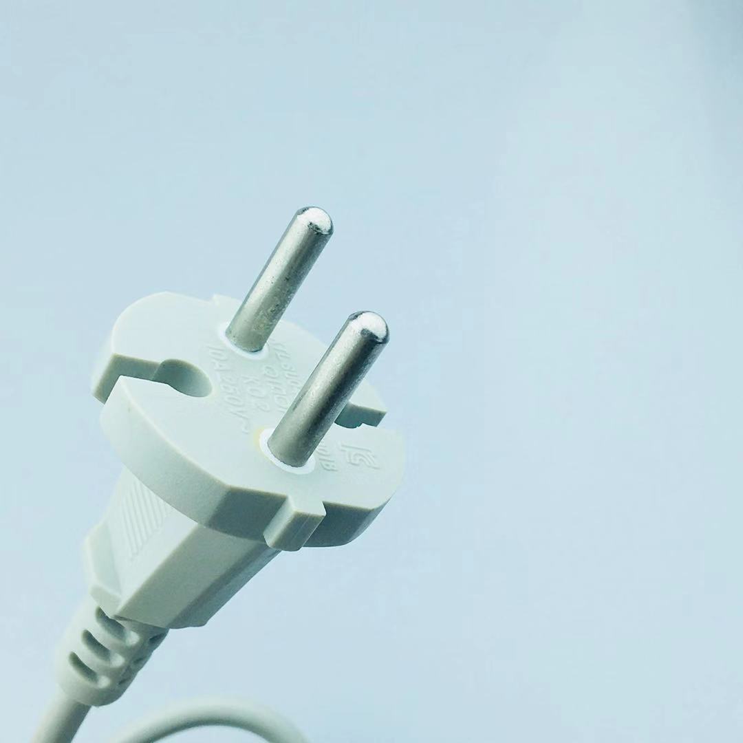 供应 欧洲2芯插头电源线   欧洲按摩器材电源线