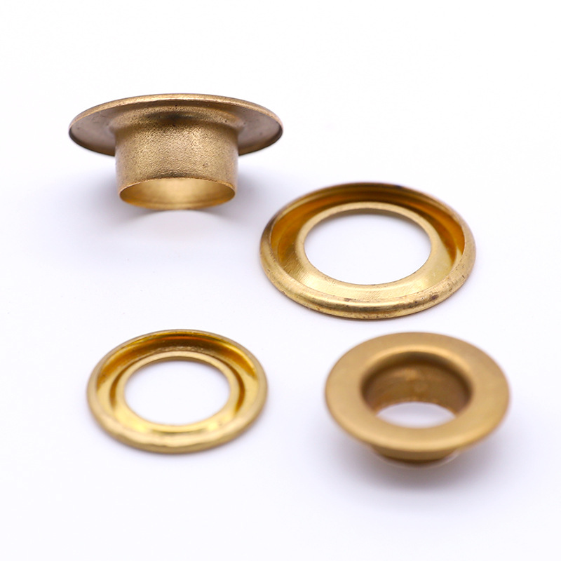 铜质铁质不锈钢平面铜卷边卷唇介子卷唇铜枪色鸡眼扣