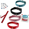 Diamond DIY dog collar Small and medium -sized wearing pet collars comfortable leather dog traction rope cross -border hot sales