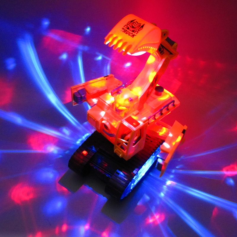 Excavadora Eléctrica Deformable de Plástico, Dirección Universal con Luz y Música, para Niños image 4