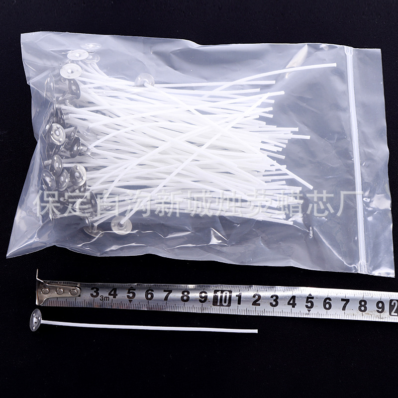 Núcleo de cera hecho a mano de bricolaje núcleo de cera 100 piezas wick2.6cm-20cm sin humo de algodón puro núcleo de vela