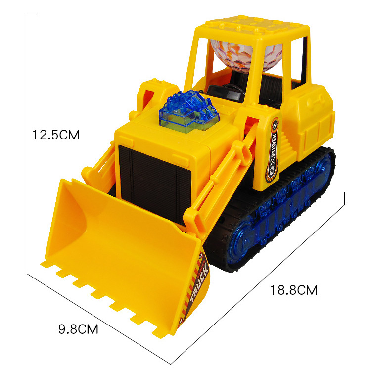 Bulldozer Eléctrico de Juguete de Plástico con Luz y Música para Niños image 6