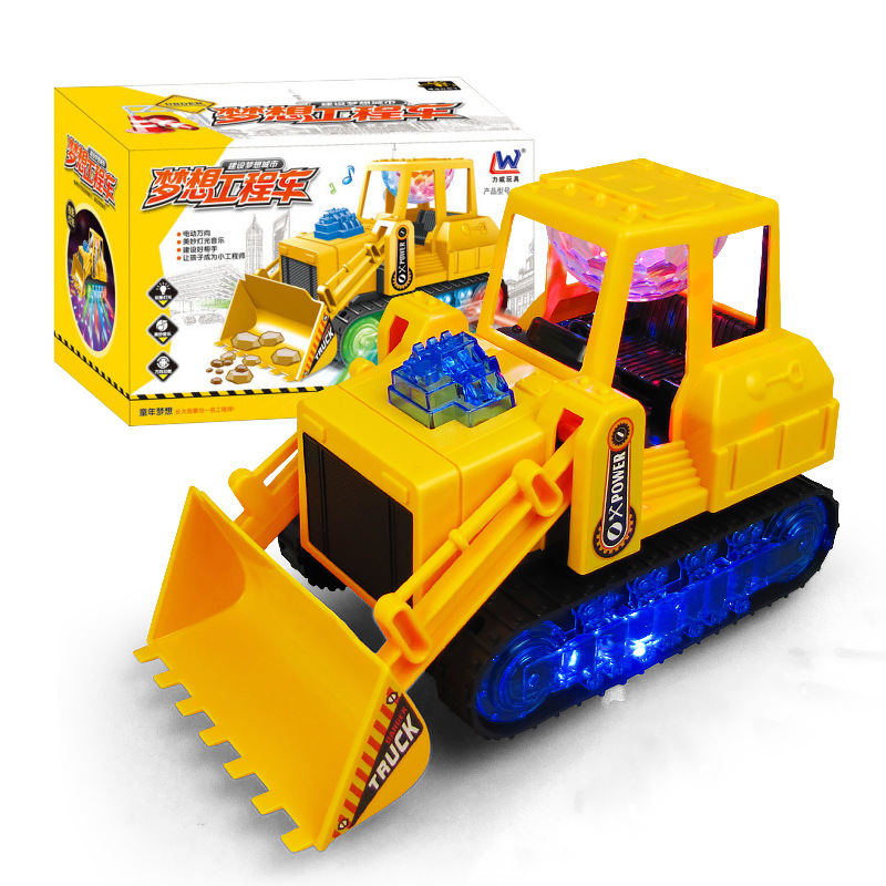 Bulldozer Eléctrico de Juguete de Plástico con Luz y Música para Niños image 3