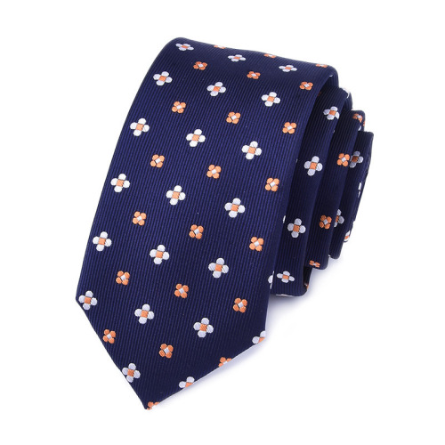 Men's Korean style narrow tie 6cm 1200 stitches high density hand tied solid color striped wedding tie wholesale