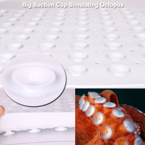 53*53cm Bathroom Non-slip Mat with Bubble Drain Hole and Suction Cup Shower Room Non-slip Mat - Amazon