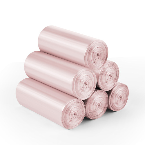 Colorful large thickened flat mouth garbage bag Japanese technology black 45*50PE five consecutive rolls 100 pieces