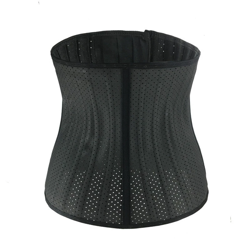 Breathable sports waist belt for gym, brace, steel frame