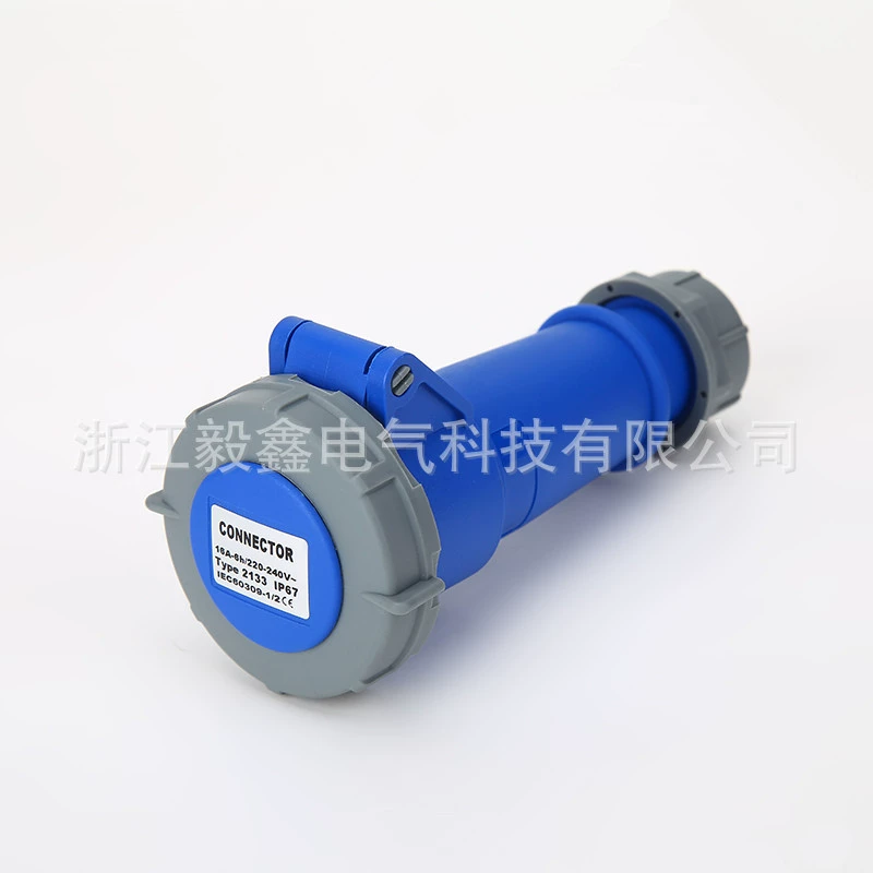 3-коре 16А делает женщину водостойким 2132 соединителя штепсельной вилки авиации удлинительного кабеля силы муфты соединителя