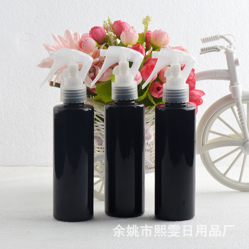 150ml平肩小老鼠喷雾瓶消毒液瓶黑色避光瓶汽车美容喷雾瓶pet塑料