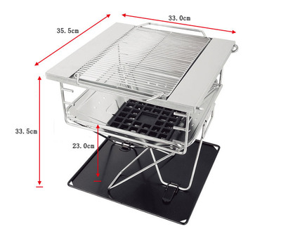 304 Stainless steel fold barbecue grill outdoors fold Oven Special Offer Stove Brazier the republic of korea Oven Grill