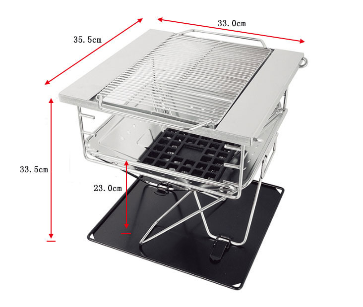 304 Stainless steel fold barbecue grill outdoors fold Oven Special Offer Stove Brazier the republic of korea Oven Grill