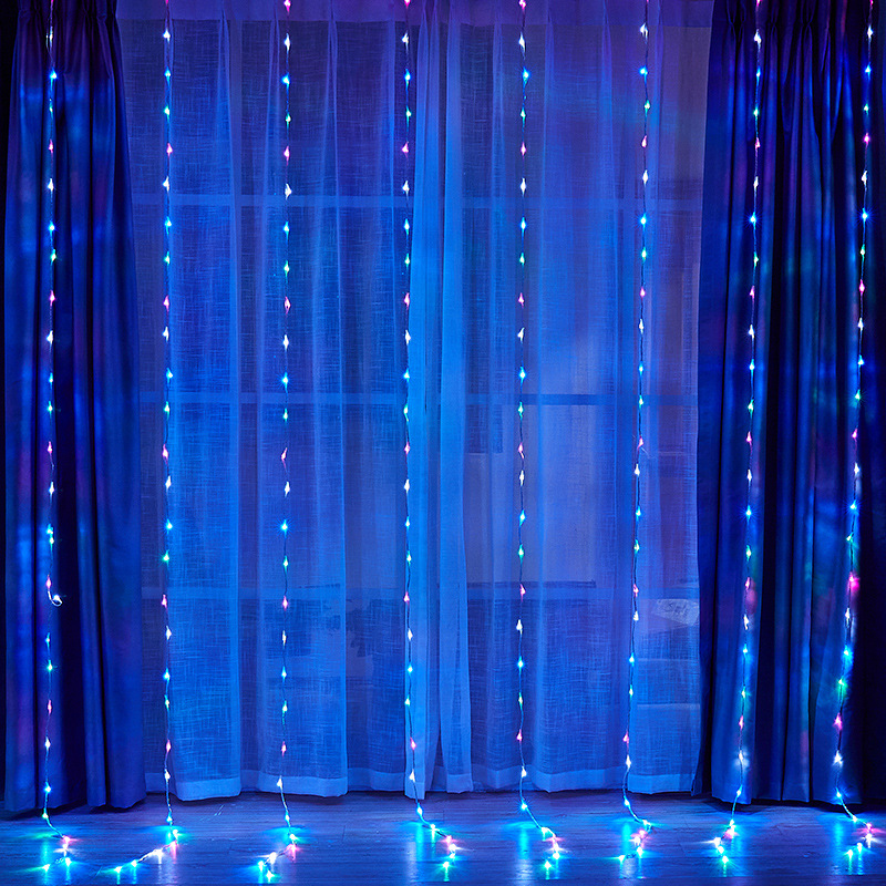 LED cascada luz corriente cadena decoración al aire libre patio Hotel embellecimiento decorativo luces de colores tienda luces de iluminación de la ventana