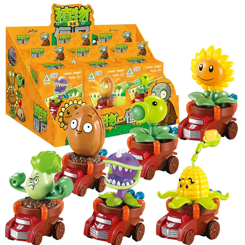 Воин, настоящий Plants vs. Zombies, большой игрушка, машина, минифигура, набор, подарочная коробка, можно запускать