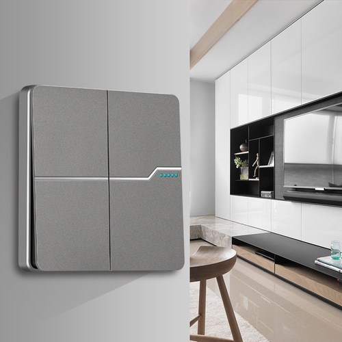 86-type wall switch and outlet panel with concealed installation, household five-hole outlet, one switch with five holes, three-hole 16A air conditioner